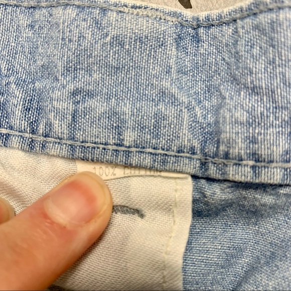 Vintage 80s Light Blue Pleated Trouser Jeans High Waist Crop Leg Distressed 12 - Picture 9 of 11